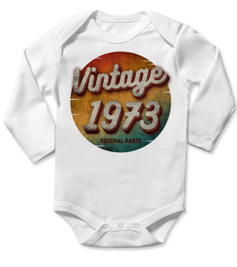 VINTAGE 1973 ORIGINAL PARTS Long Sleeve Baby One-Piece