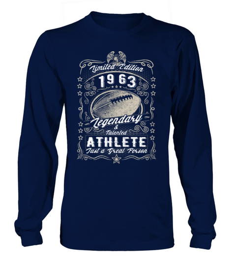 Vintage 1963 Football Birthday Gift Sport Hobby Long sleeved Unisex
