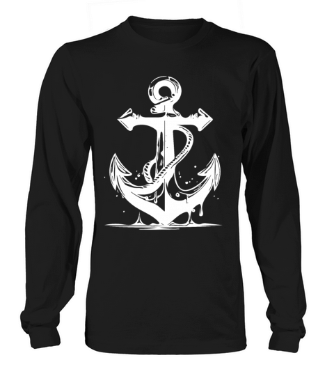 Vintage Old Wet Anchor With Rope Long sleeved Unisex