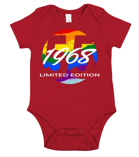 55th birthday men women 55 years 1968 vintage Short Sleeve Baby One-Piece