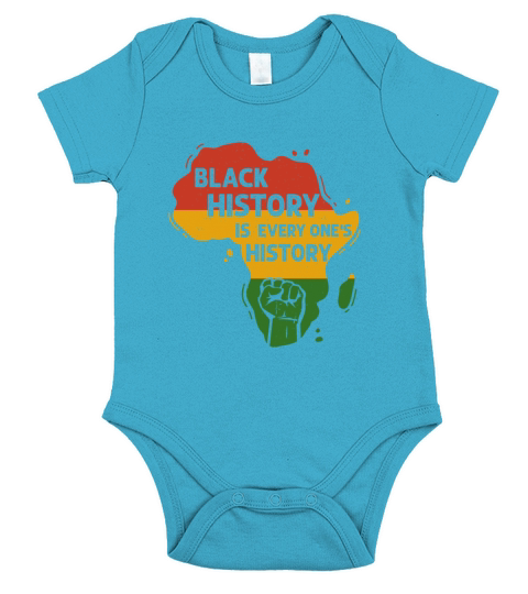 Black History Is Everyones History Africa American Short Sleeve Baby One-Piece