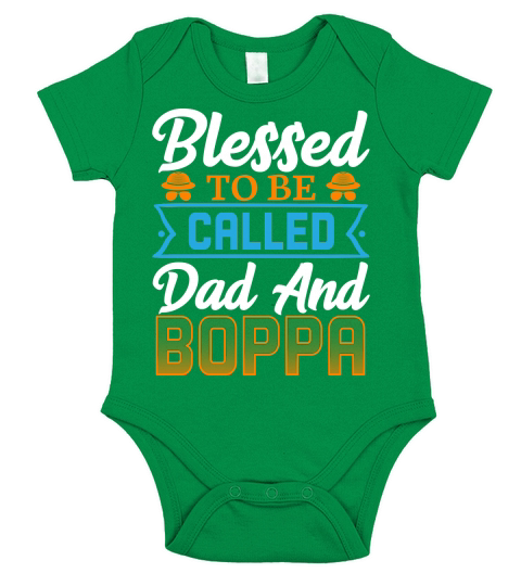 Blessed to be called dad and Boppa fathers day Short Sleeve Baby One-Piece