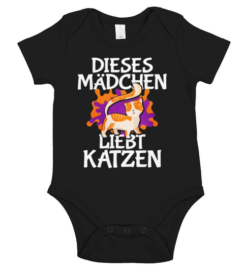 Cat German Quote Short Sleeve Baby One-Piece