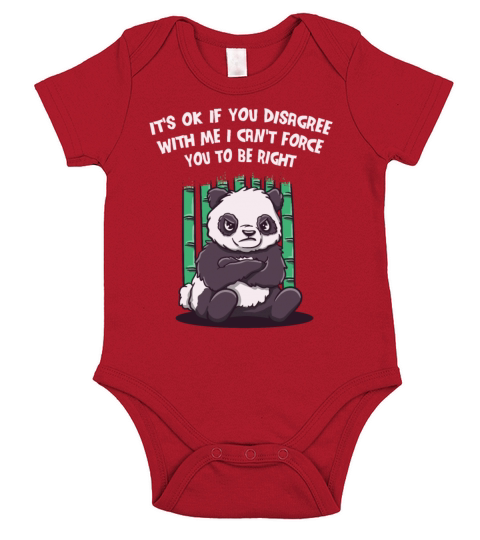 Its Ok If You Disagree With Me Funny Sarcastic Hum Short Sleeve Baby One-Piece