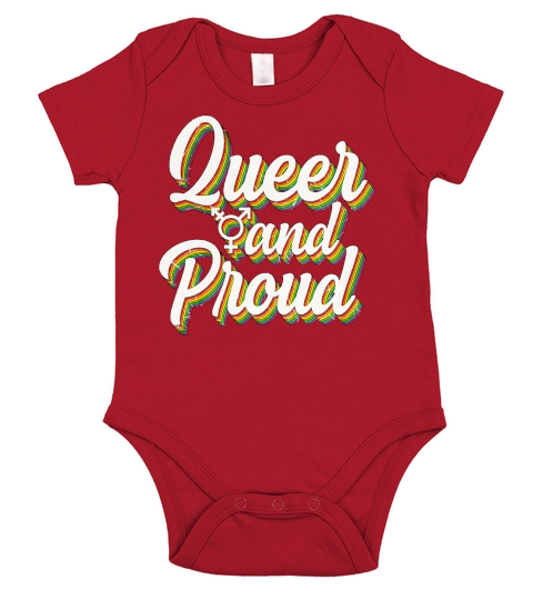 Queer And Proud Pride Month Short Sleeve Baby One-Piece
