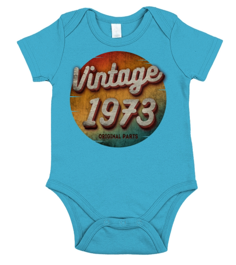 VINTAGE 1973 ORIGINAL PARTS Short Sleeve Baby One-Piece