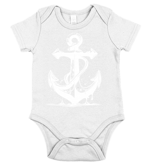 Vintage Old Wet Anchor With Rope Short Sleeve Baby One-Piece