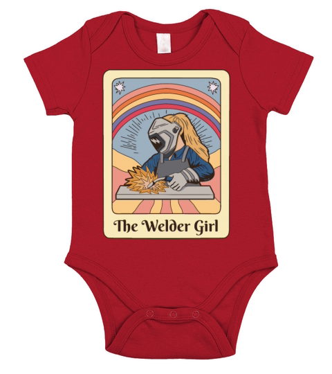 Vintage Welder Girl Tarot Art Short Sleeve Baby One-Piece