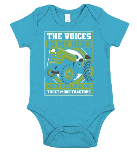 Voices In Head Telling Me Get More Tractors Short Sleeve Baby One-Piece