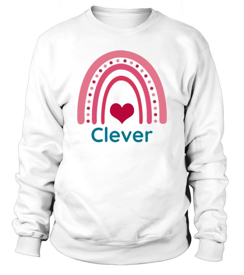 Clever Viva Magenta Boho Rainbow Sweatshirt Unisex
