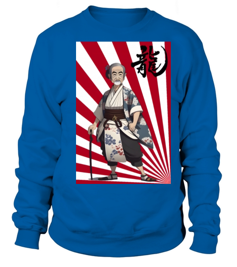 Japanese Old Man in Traditional Japan Clothing Sweatshirt Unisex
