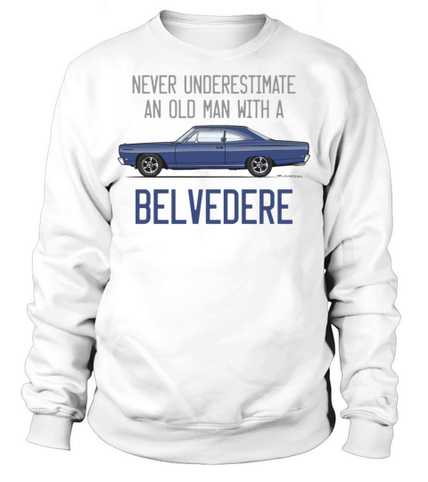 never underestimate Medium Blue Sweatshirt Unisex