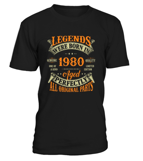 42nd Birthday Vintage Legends Born In 1980 42 Year T-Shirt Unisex