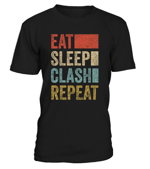 Eat Sleep Clash Repeat Vintage Gaming Clan T-Shirt Unisex