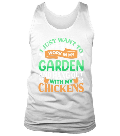 Green Garden Hangout With My Chickens Tank Top Unisex