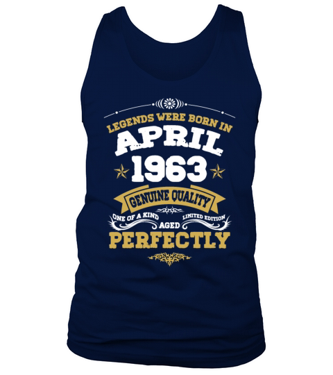 Vintage Aged To Perfection April 1963 Tank Top Unisex