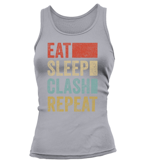 Eat Sleep Clash Repeat Vintage Gaming Clan Tank top Woman