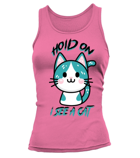 Hold On I See A Cat Vintage Cat Mom Kitten Tank top Woman
