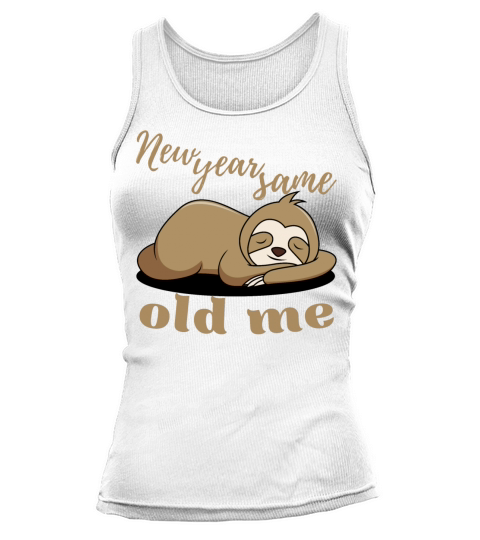 New Year Same Old Me Lazy Sloth Uglu Christmas Tank top Woman