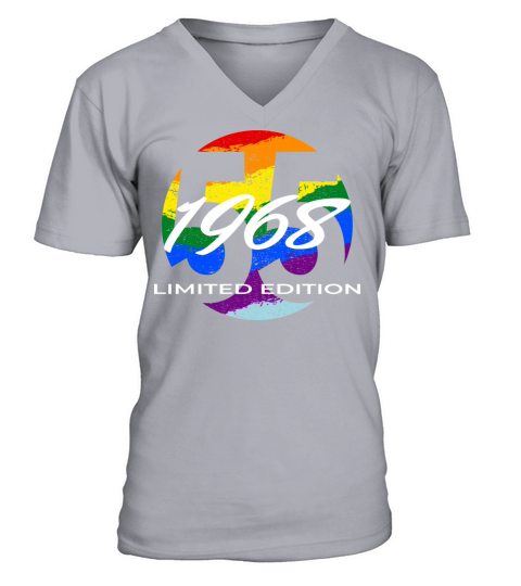 55th birthday men women 55 years 1968 vintage V-Neck T-shirt