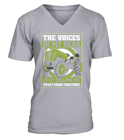 Voices In Head Telling Me Get More Tractors V-Neck T-shirt
