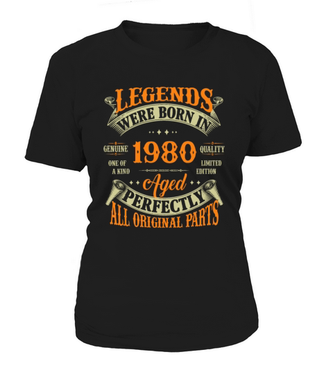 42nd Birthday Vintage Legends Born In 1980 42 Year Women's T-Shirt