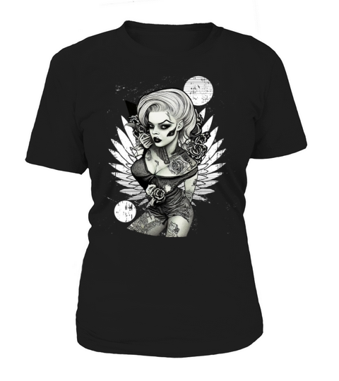 Pin Up Zombie Girl Dark Rockabilly 50s Aesthetic G Women's T-Shirt