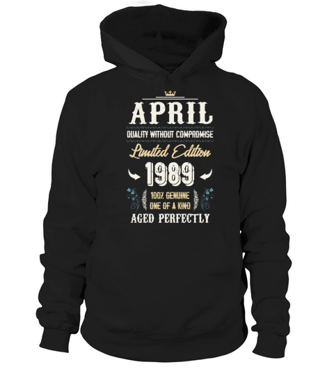 April 1989 Vintage Birthday Present Hoodie Unisex