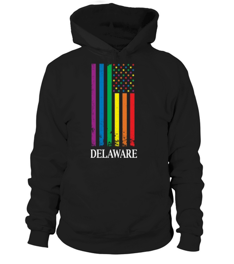Delaware Pride Month Pride Flag LGBT Community LGB Hoodie Unisex