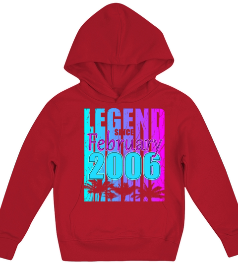 2006 born Legend February Vintage Kids Hoodie