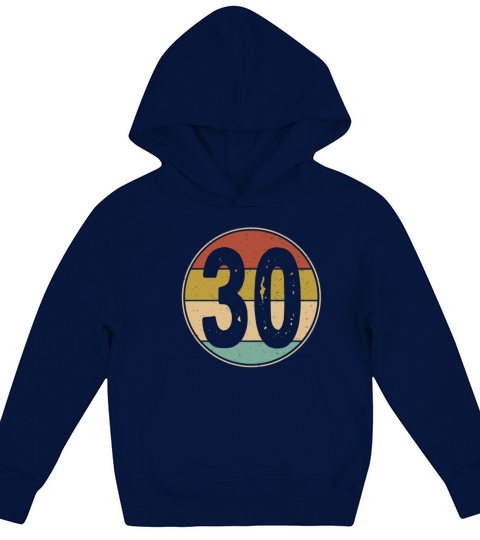 30th Birthday Retro Vintage 30 Years Old Kids Hoodie