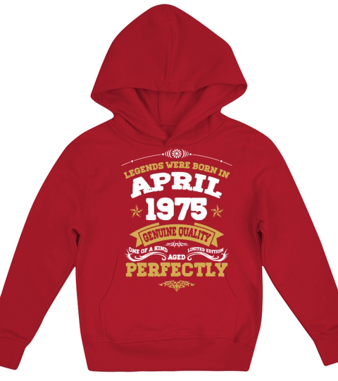 Vintage Aged To Perfection April 1975 Kids Hoodie