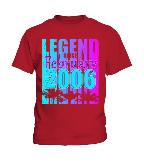 2006 born Legend February Vintage Kids T-Shirt