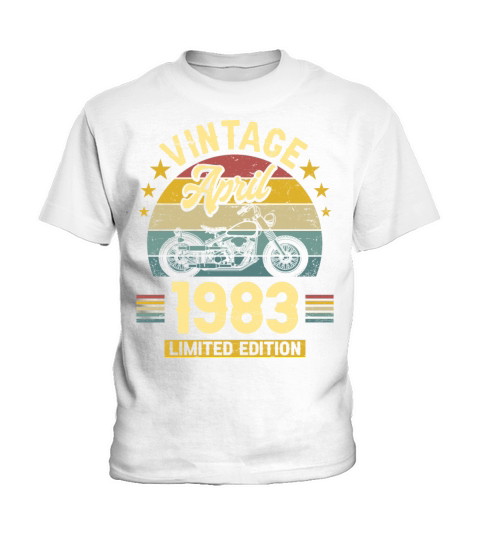 April 1983 40 Years Old Vintage 40th Birthday Kids T-Shirt