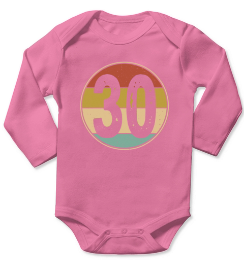 30th Birthday Retro Vintage 30 Years Old Long Sleeve Baby One-Piece