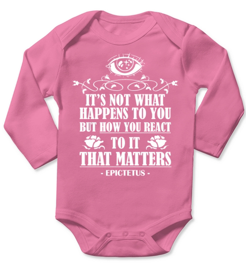 Epictetus Stoic Philosopher Inspiring Stoicism Quo Long Sleeve Baby One-Piece