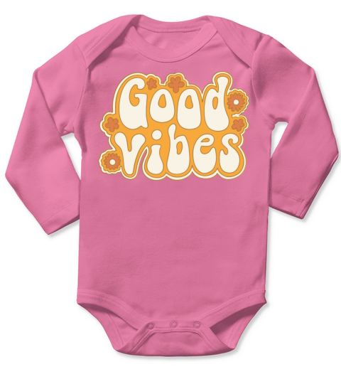 Good Vibes Groovy outfit for women Long Sleeve Baby One-Piece