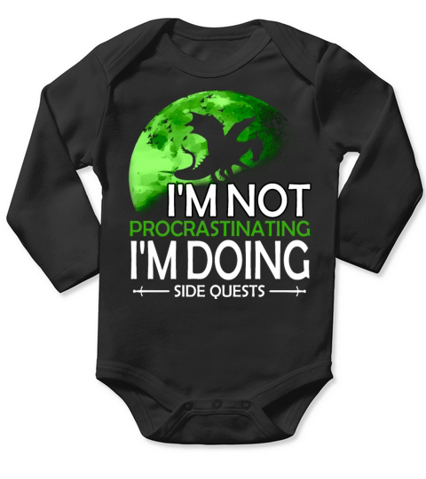 Im Not Procrastinating Im Doing Side Quests Long Sleeve Baby One-Piece