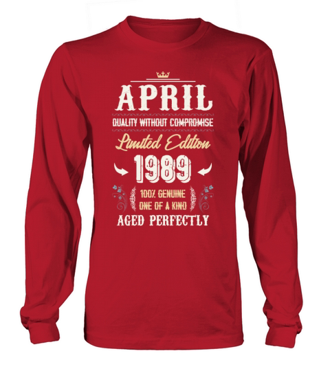 April 1989 Vintage Birthday Present Long sleeved Unisex