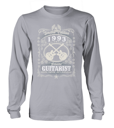 Vintage 1993 Guitarist Birthday Gift Guitar Player Long sleeved Unisex
