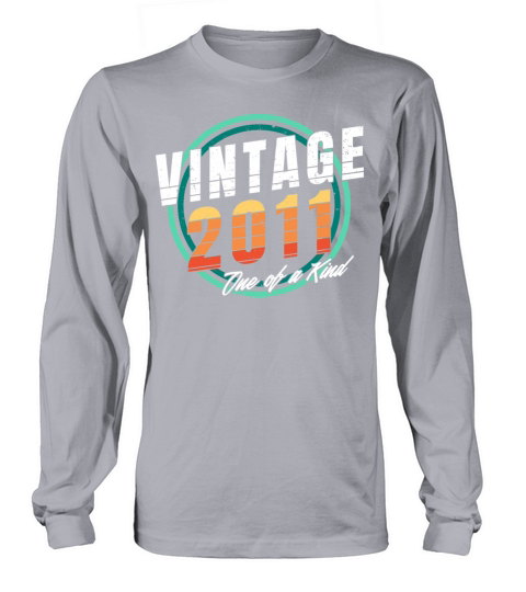 Vintage 2011 Shirt for Men Women 12 Year Old 12nd Long sleeved Unisex