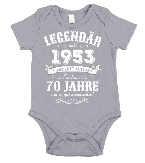 70th Birthday Vintage 1953 Short Sleeve Baby One-Piece