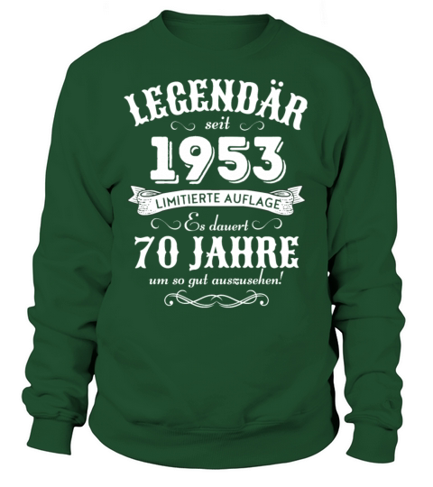 70th Birthday Vintage 1953 Sweatshirt Unisex