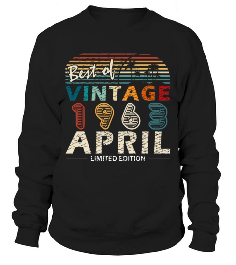 Anniversary 60 years - vintage - April 1963 Sweatshirt Unisex