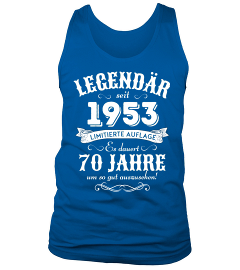 70th Birthday Vintage 1953 Tank Top Unisex