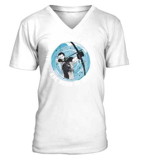 Archer born in 2014 Vintage Birthday Arrow-sports V-Neck T-shirt