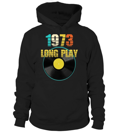 1973 Long Play Record Reto 50th Birthday Gift Hoodie Unisex