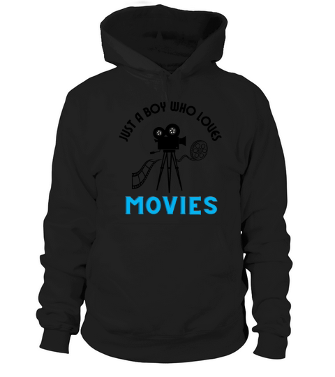 Just a boy who loves movies black and blue design Hoodie Unisex