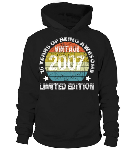 Vintage 2007 Limited Edition 16 Years Of Being Awe Hoodie Unisex