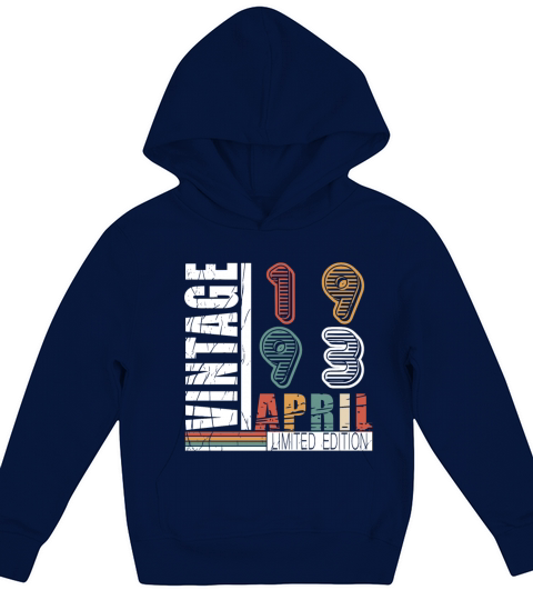 April 1993 vintage birthday gift Kids Hoodie